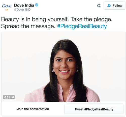 dove hindistan twitter diyalog reklamı