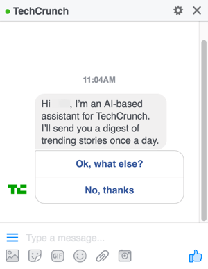 Facebook Messenger sohbet botunuzu tasarladığınızda, kullanıcılara menülerinizde onlara rehberlik edecek seçenekler sunarsınız.