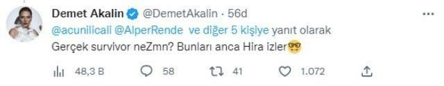 Demet Akalın Survivor kadrosunu beğenmedi