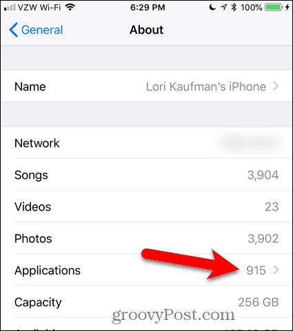 İPhone'daki uygulama sayısı