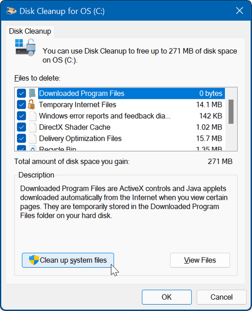 disk temizleme, Windows 11'de geçici dosyaları siler