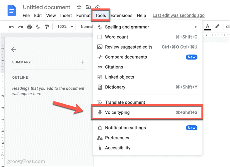 Google Dokümanlar'da sesle yazmayı etkinleştirin