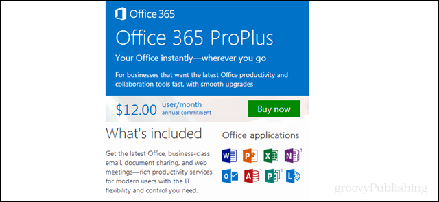 office 365 özel fiyatlandırma, dahil uygulamalar