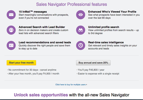 linkedin sales navigator ücretsiz deneme