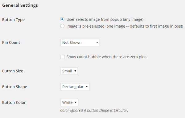 Pinterest Pin It düğmesi, çok çeşitli özelleştirme seçenekleri sunar.