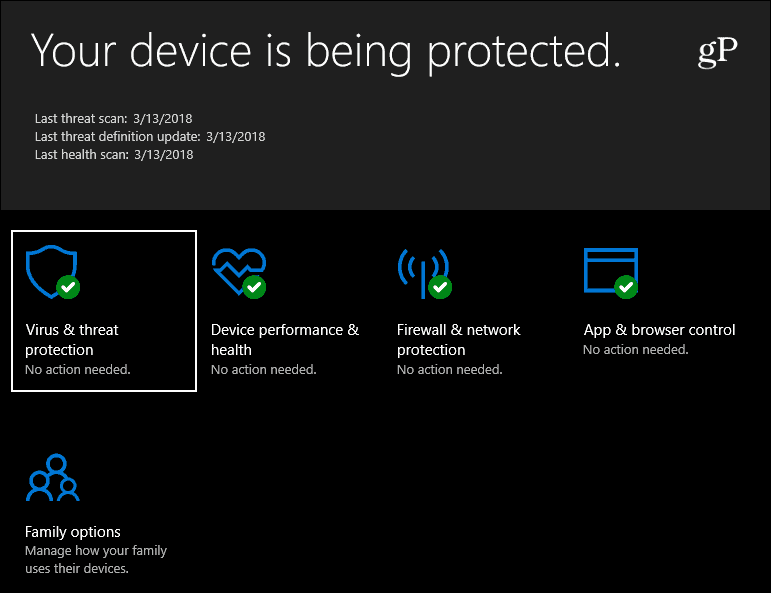 Windows Defender Güvenliği Windows 10
