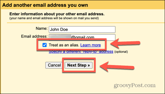 sonraki adım gmail