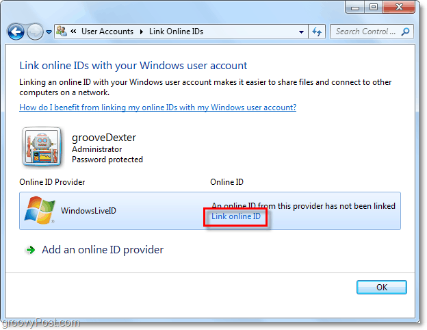 windows live id'yi windows 7 hesabına bağla
