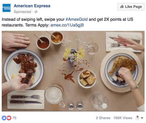 amerikan ekspres facebook videosu