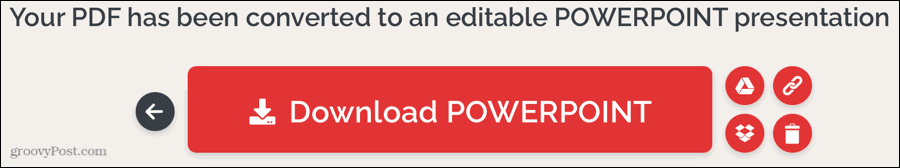 iLovePDF PDF'yi PowerPoint'e Dönüştürdü