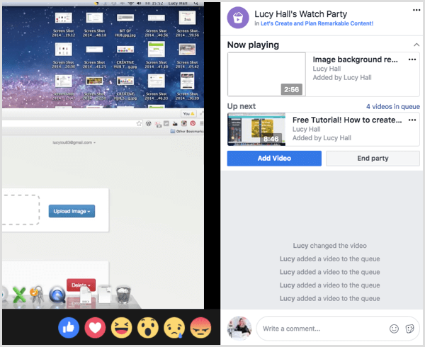 Facebook Parti İzleme sıranıza daha fazla video eklemek için Video Ekle'yi tıklayın.