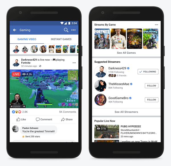 Facebook, özellikle gelişmekte olan oyun yaratıcıları için yeni bir program olan Seviye Atlama Programı'nı duyurdu ve dünyanın her yerinden insanların oyun video akışlarını keşfetmeleri ve izlemeleri için yeni bir yer açtı Facebook.