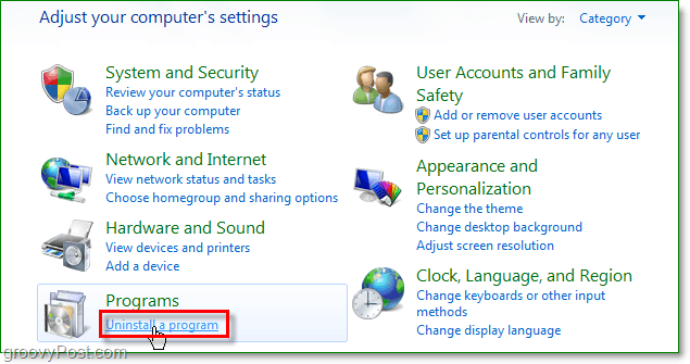 Windows 7'den kaldırmaya devam etmek için programı kaldır seçeneğine tıklayın