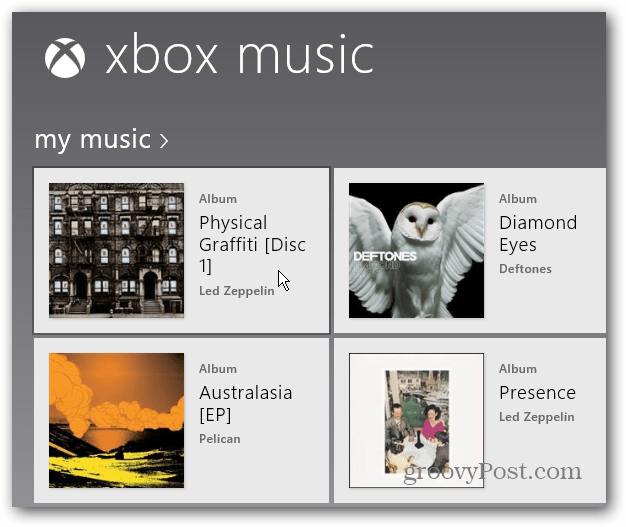 Albüm Seçme Xbox Müzik
