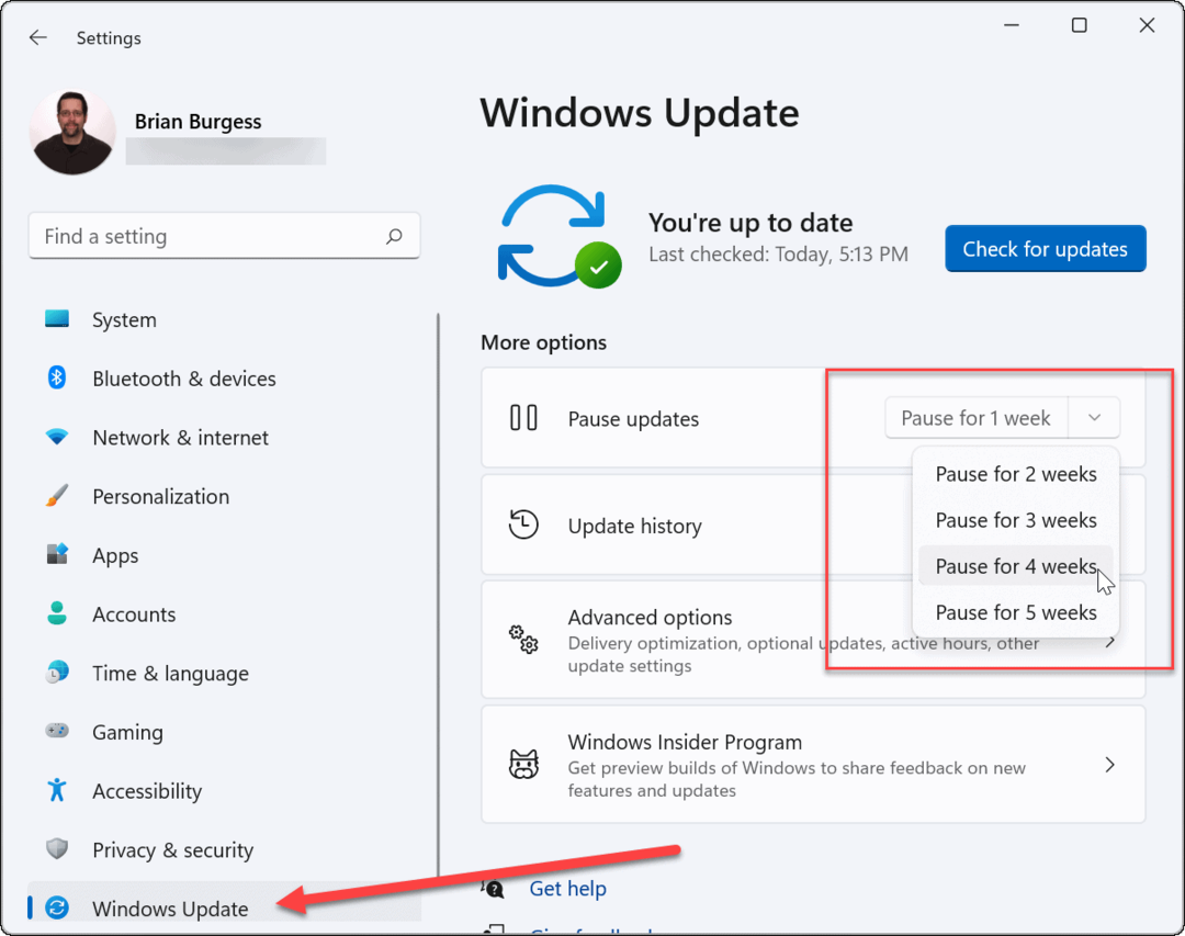 Yeni Haftalar Windows 11 Güncellemesini Duraklatın