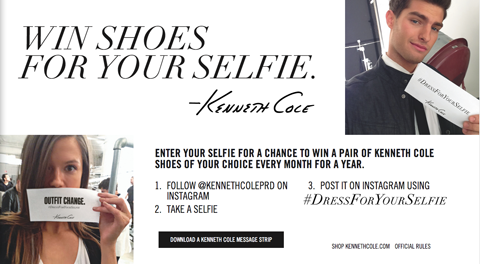 Kenneth Cole selfie yarışması resmi