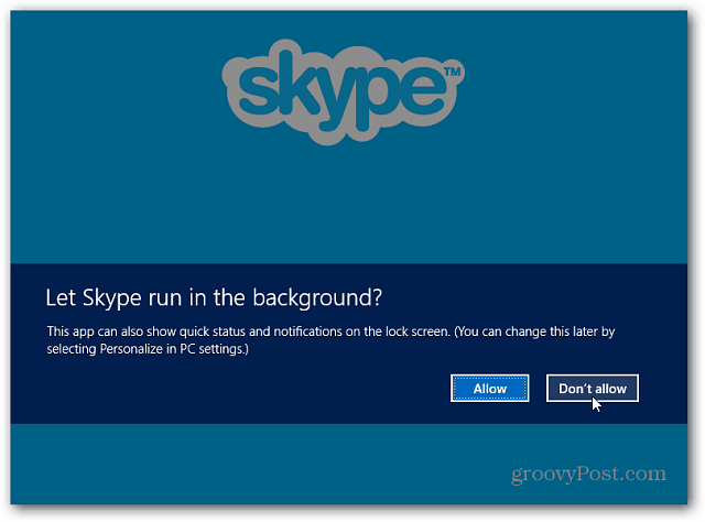 Arka planda Skype