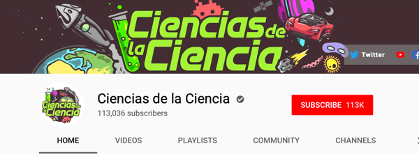 Ücretli sosyal etkileyiciler nasıl işe alınır, İspanyolca konuşan YouTube kanalı Ciencias de la Ciencia örneği