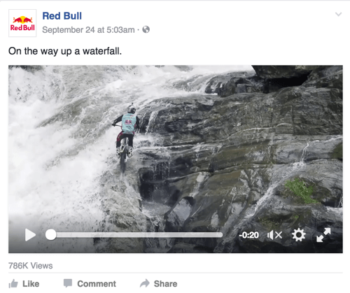 red bull facebook gönderisi