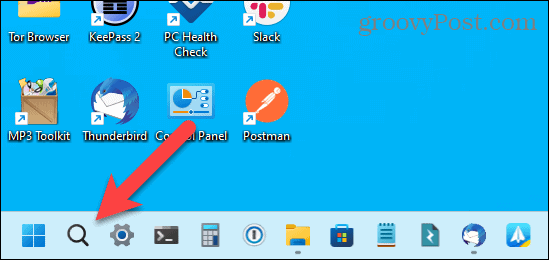 Windows 11'de yalnızca Görev Çubuğunda arama simgesi