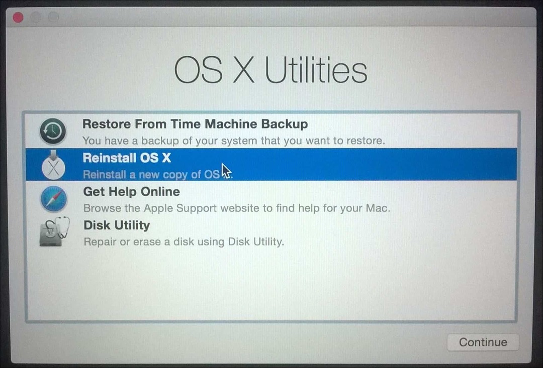 OS X'i yeniden yükleyin