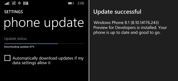 Microsoft Windows Phone Güncellemesi