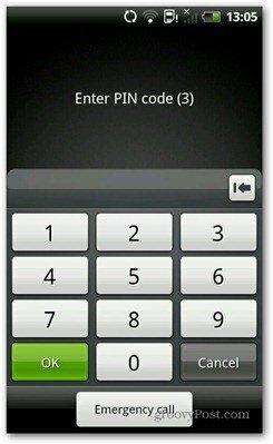 android pin kodu
