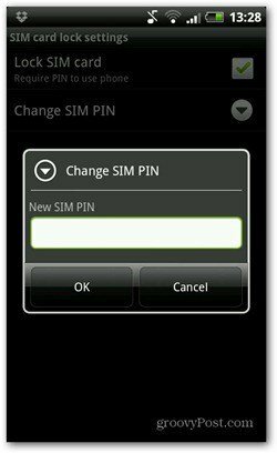 android pin kodu değişikliği