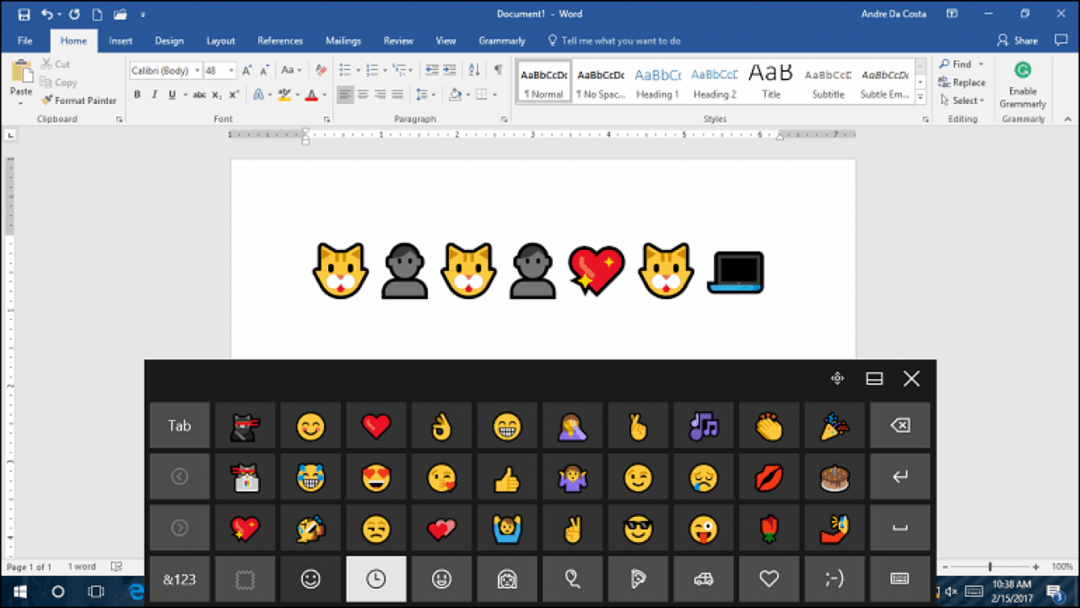emoji windows 10 klavye etkinleştirmek microsoft word