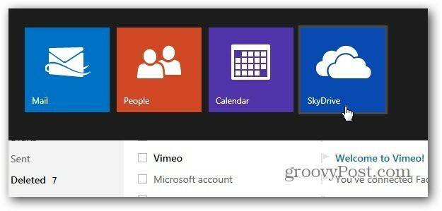 SkyDrive Outllookdotcom'a erişin