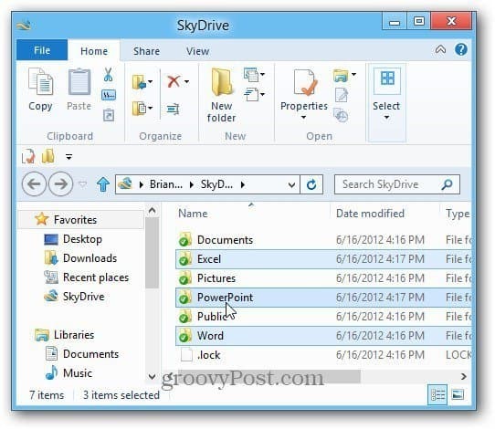 SkyDrive Win8 Masaüstü