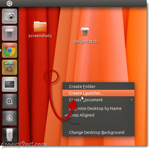 Ubuntu'da başlatıcı oluşturma
