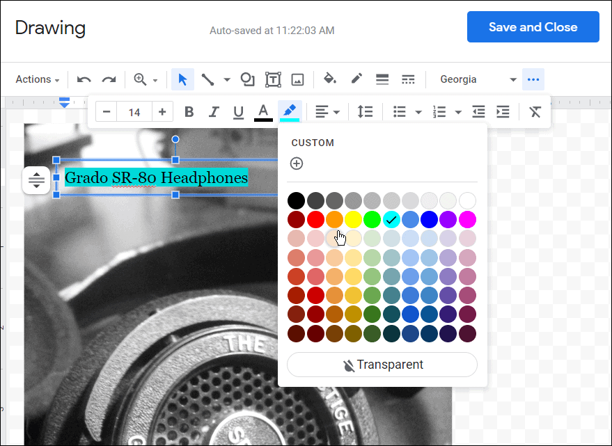 Yazı tipi rengi vb. Google Dokümanlar'da görüntülerin nasıl katmanlanacağı