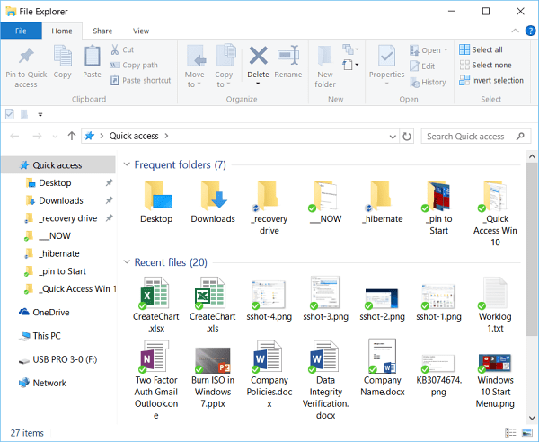 Windows 10 Dosya Gezgini