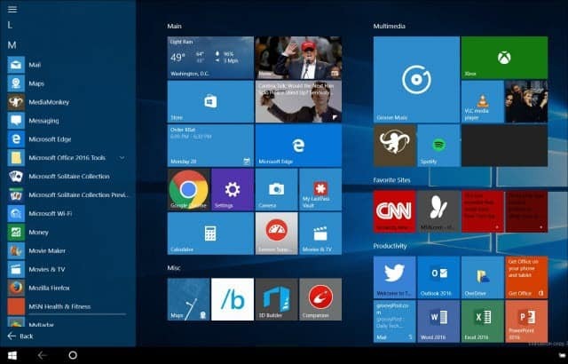 Tablet Modu Windows 10