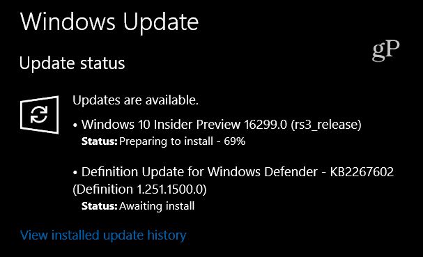 Windows 10 Önizleme Derlemesi 16299