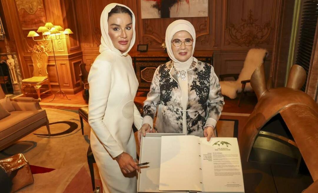 Emine Erdoğan, Katar Emiri Şeyh Al Sani'nin annesi Şeyha Moza'yla görüştü