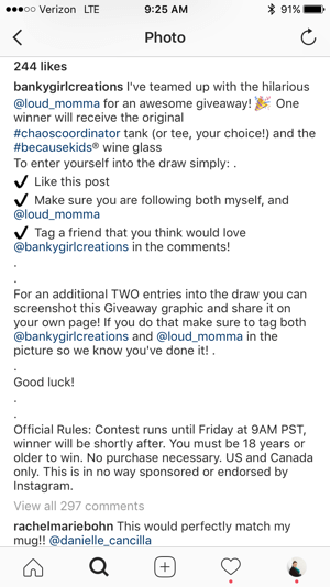 Instagram yarışma kurallarınızda, Instagram'ın yarışmanıza sponsor olmadığını veya onaylamadığını açıkça belirttiğinden emin olun.