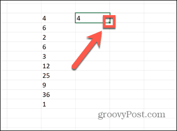 excel sürükleme tutamacı