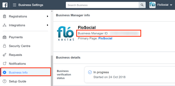 Facebook Business Manager, Adım 9'u kullanın.