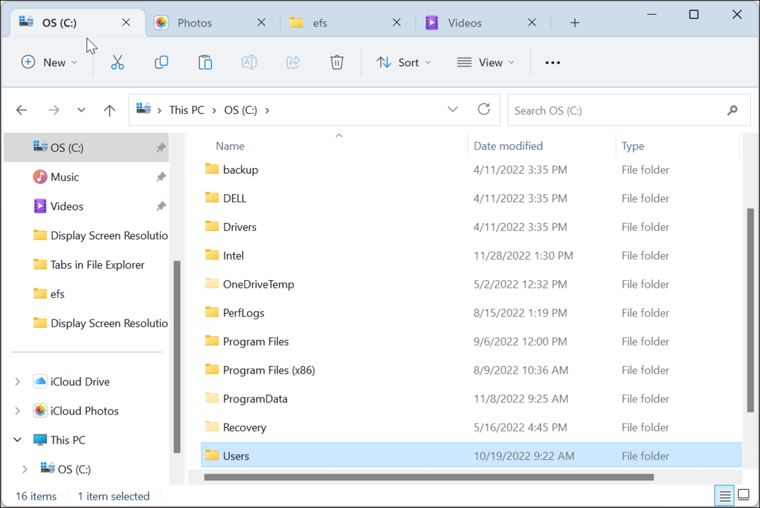 Windows 11 Dosya Gezgini'nde Sekmeleri Kullanma