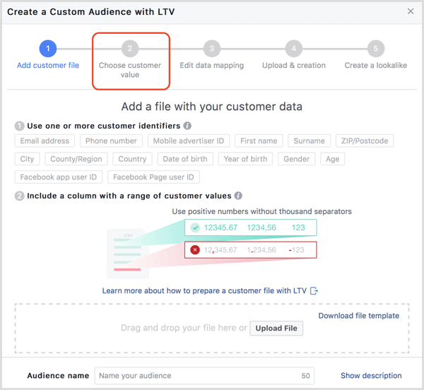 Facebook LTV ile özel kitle oluştur
