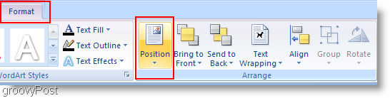 Microsoft Word 2007 Konum Değiştir