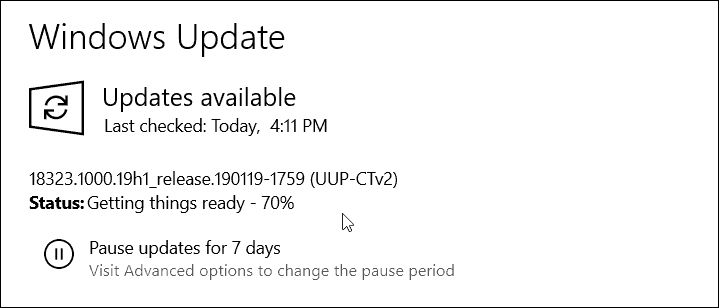Windows 10 19H1 Derleme 18323