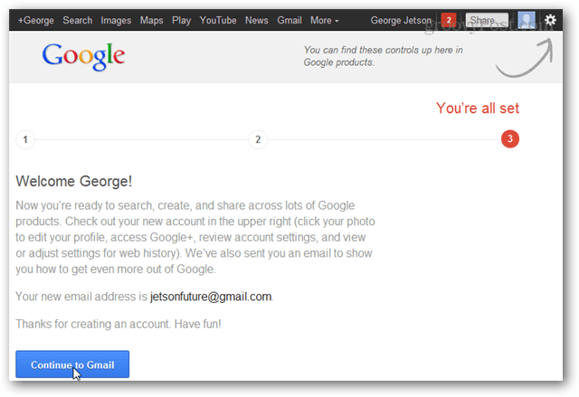 Gmail'e devam et