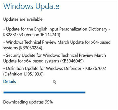 Windows 10 Güncellemeleri