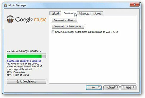 google müzik indirme sekmesi