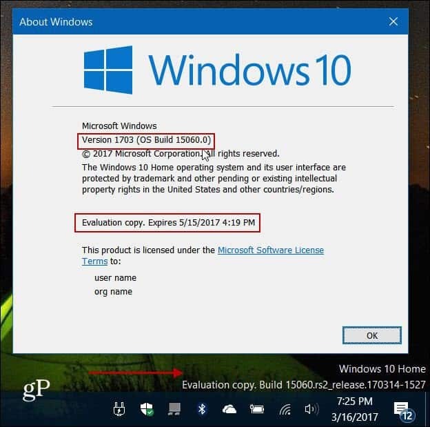 PC için Windows 10 Creators Güncelleme Insider Build 15060 Şimdi Kullanılabilir
