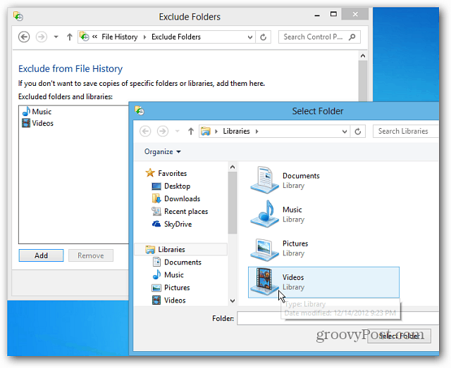 Silinen Dosyaları Kurtarmak için Windows 8 Dosya Geçmişini Yapılandırma
