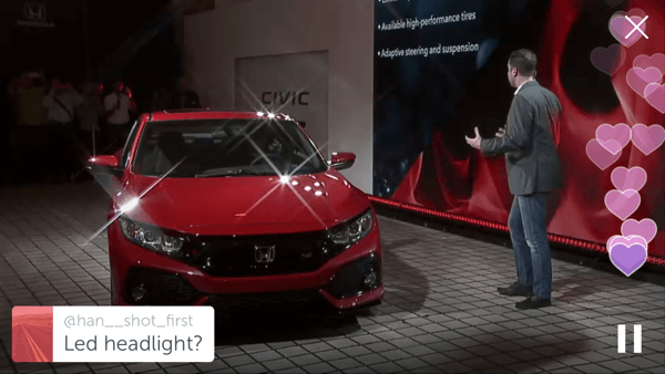 Honda, 2017 Civic SI prototipini ortaya çıkarmak için Periscope'u kullandı.